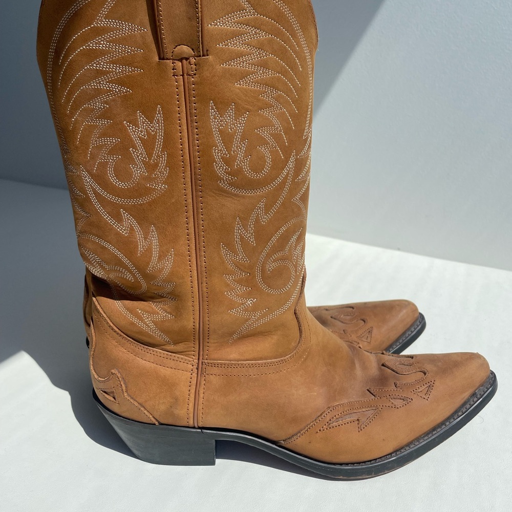 Mens Durango Brown Leather Cowboy Boots 10 D